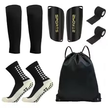 5-in-1 Soccer Training Set – Bag, Grip Socks, Shin Pads, Leg Covers & Bandage
